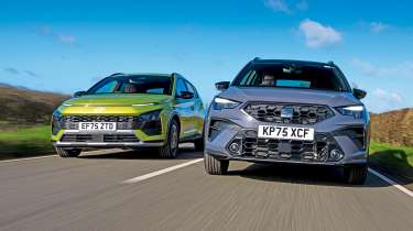 SEAT Arona vs Hyundai Bayon - front end