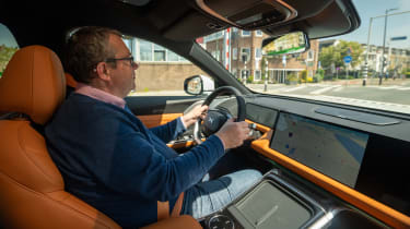 Auto Express deputy editor John McIlroy driving Xpeng G9 (passenger&#039;s view)