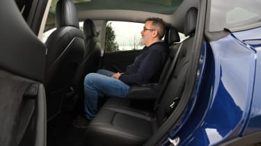 Tesla Model Y - Dean Gibson sitting in rear seats