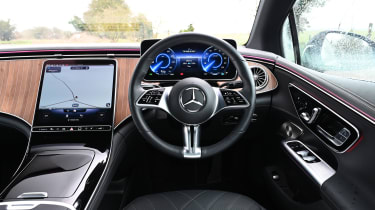 Mercedes EQE - steering wheel and dashboard