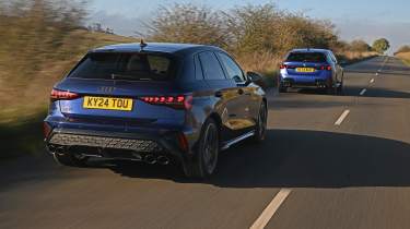 Audi S3 and BMW M135 - rear tracking