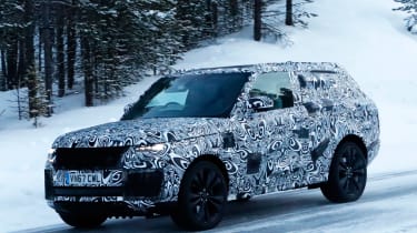 Range Rover Coupe spy shot front quarter