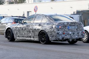 BMW M3 spy shot rear quarter