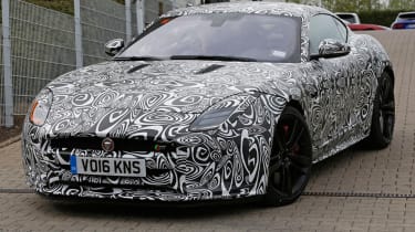 Jaguar F-Type Coupe facelift spy shot - front quarter