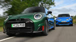 Alpine A290 vs MINI JCW Electric - front tracking
