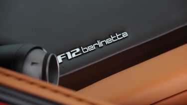 Ferrari F12 Berlinetta interior badge