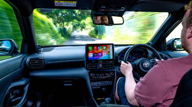 Auto Express news reporter Ellis Hyde driving the Toyota Yaris Cross