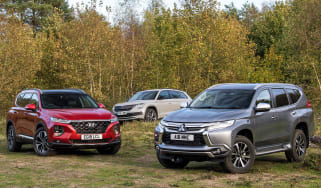 mitsubishi shogun sport vs hyundai santa fe vs skoda kodiaq