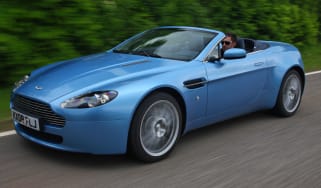 Aston Martin V8 Vantage roadster convertible front tracking