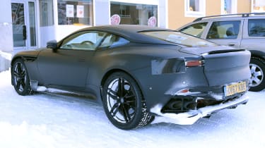 Aston Martin Vanquish winter spy rear quarter