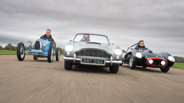 Little Car Company Bugatti, Aston Martin and Ferrari - front tracking