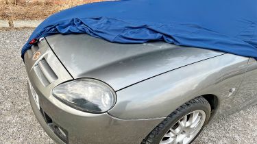 Best indoor car covers - MG TF with cover