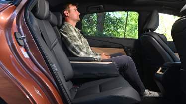 Alastair Crooks sat in the Lexus ES