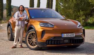 Jordan Katsianis with the Porsche Cayenne Electric