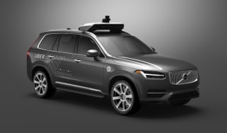 Volvo Uber autonomous car - front side