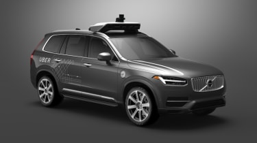 Volvo Uber autonomous car - front side
