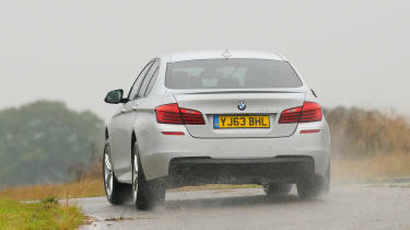 BMW 5 Series saloon 2013 rear action