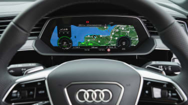 Audi SQ8 Sportback e-tron - dashboard screen displaying navigation