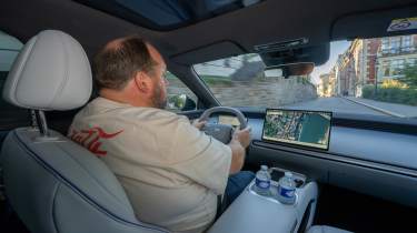 New XPeng L03 - interior, car being driven by Matt Robinson