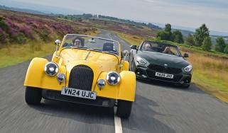 Morgan Plus Four and BMW Z4 - front tracking 