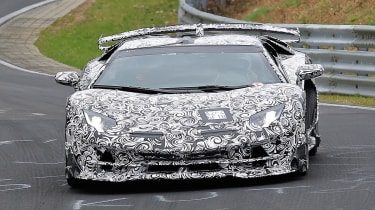 Lamborghini Aventador SVJ - spyshot full front