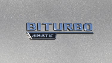 mercedes-amg c 43 coupe biturbo badge
