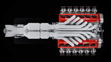 Nilu27 NILU hypercar engine - overhead