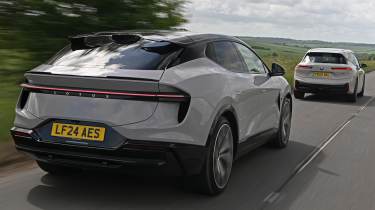 BMW iX vs Lotus Eletre - rear tracking