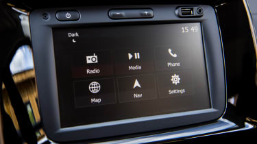 Dacia Spring LHD infotainment menu screen