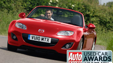 Used Car Awards 2016 - Mazda MX-5 front cornering