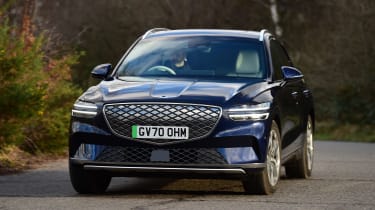 Genesis Electrified GV70 long termer - front action
