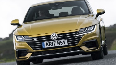 Volkswagen Arteon review - gold head-on