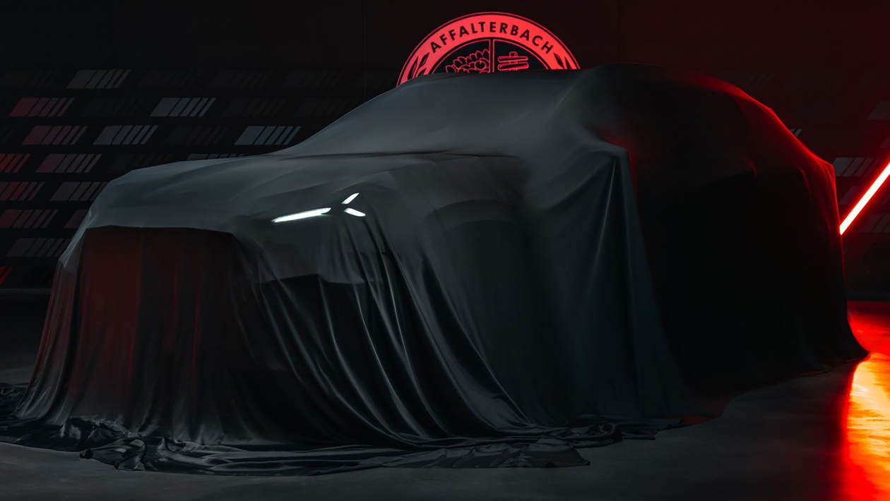 Official teaser showing the front three-quarter profile of the new Mercedes-AMG GT SUV