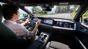 Tom Jervis driving the Audi Q4 e-tron Sportback