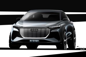 Audi Q4 e-tron concept - front sketch