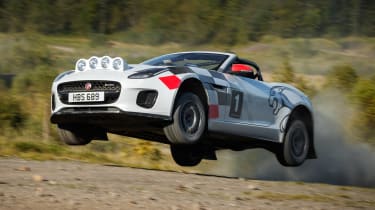 Jaguar F-Type rally car - jump