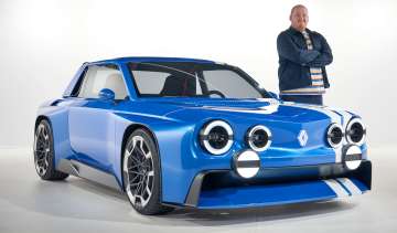 Ellis Hyde with the Renault 8 Gordini concept