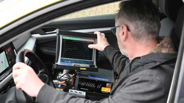 All Season tyre test - data tracking, interior 
