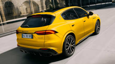 Maserati Grecale Folgore - yellow rear angled