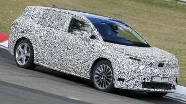 Skoda Vision 7S seven-seat EV - dynamic front angled