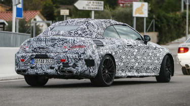 Mercedes C63 AMG Cabrio rear side