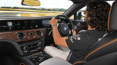 Jordan Katsianis driving the Rolls-Royce Spectre II