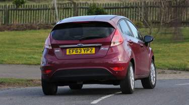 Small automatic cars for £11k - Ford Fiesta, rear cornering 
