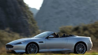 Aston Martin Virage Volante convertible profile