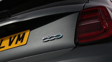 Fiat 500e Giorgio Armani Collector&#039;s Edition - rear lights and 500e badge 