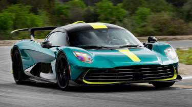 Aston Martin Valhalla - green dynamic cornering