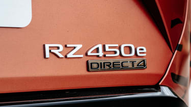 Lexus RZ 450e prototype - rear badge