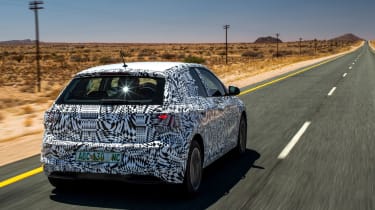 New Volkswagen Polo 2017 prototype rear tracking