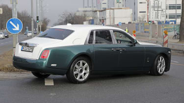 New 2022 Rolls Royce Phantom facelift spotted - rear cornering