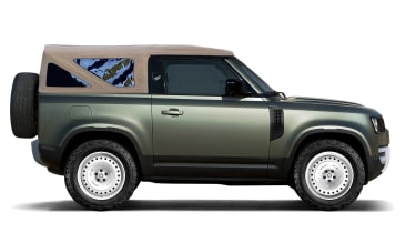 Land Rover Defender convertible - green roof
